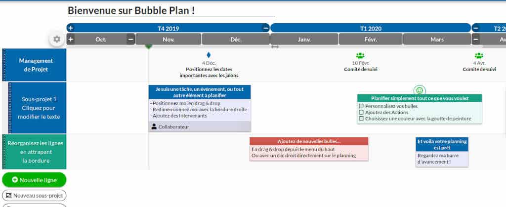 Bubble Plan : un logiciel de planification projet sur mesure